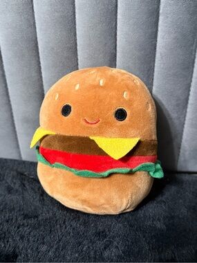 Squishmallows Carl Cheeseburger Burger Plush 5” Kellytoy Food Stuffed Toy